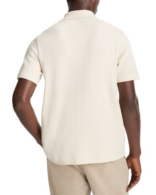 Short Sleeve Button Front Jacquard Sweater