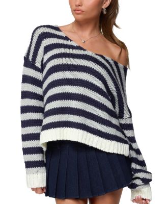 Eugenie Oversized Striped Knit Sweater