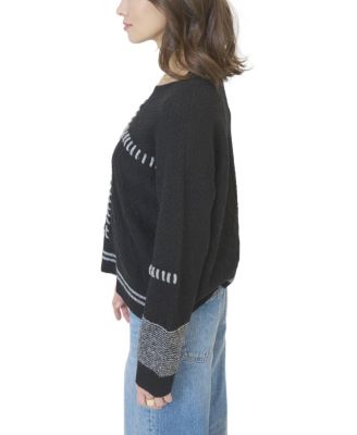 Women's Patchwork Cropped Sweater