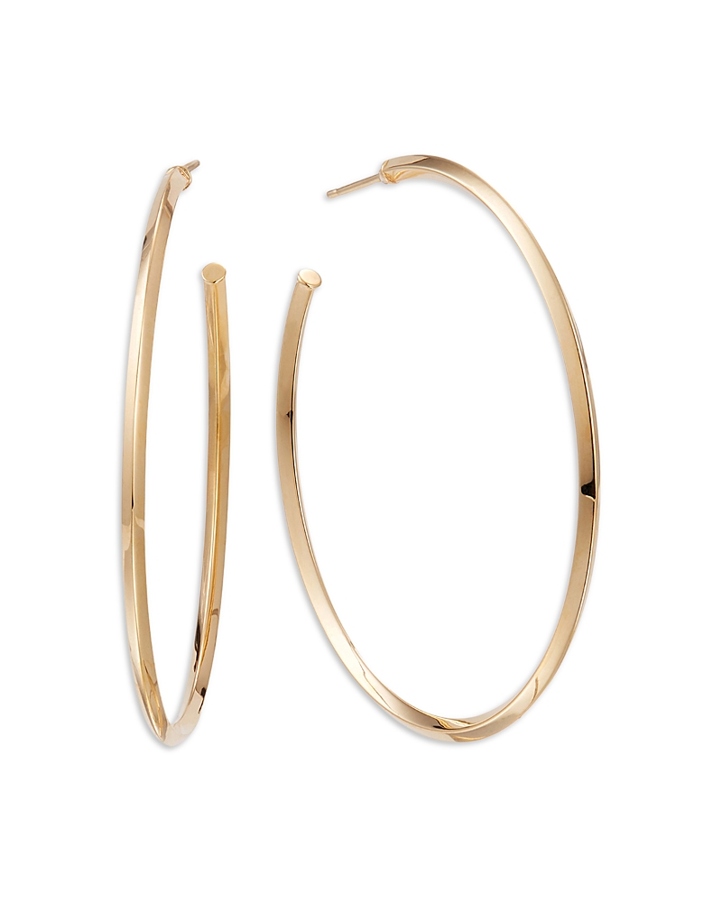Lana Jewelry 14k Yellow Gold Narrow Royale Large Hoop Earrings In Gold