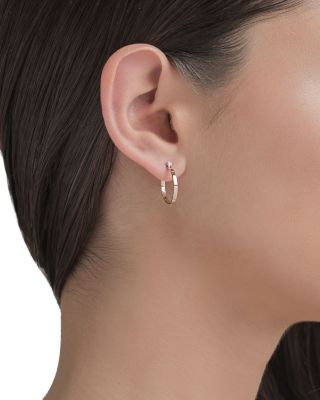 Diamond Solitaire Huggie Hoop Earrings in 14K Yellow Gold, 0.07 tcw