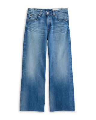 Saige Mid Rise Wide Leg Crop Jeans in 13 Years Allure
