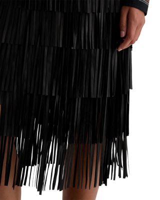 Marissa Leather Fringe Skirt