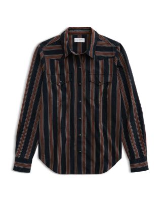Melia Stripe Snap Front Shirt