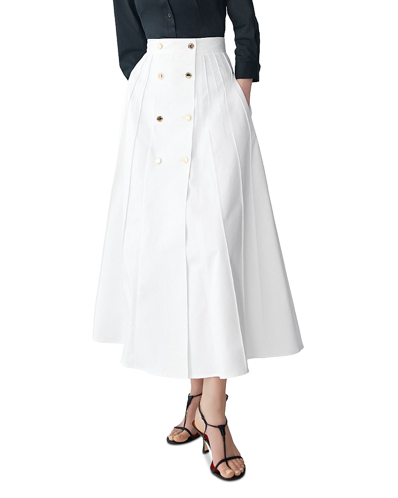 Carolina Herrera A Line Midi Skirt In White