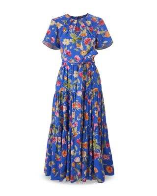 Printed Tiered Midi Dress