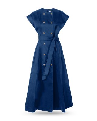 Double Breasted Tie Waist Dress