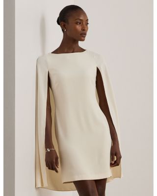 Cape Georgette Cocktail Dress