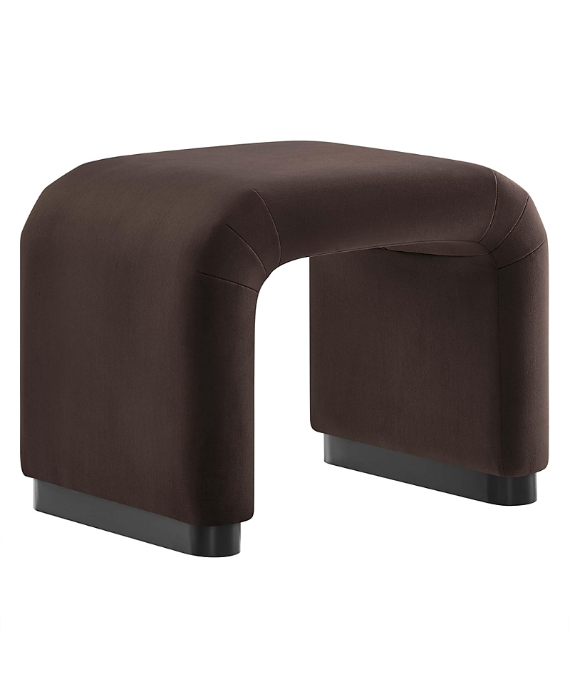 Modway Koda Performance Velvet Waterfall Stool In Brown