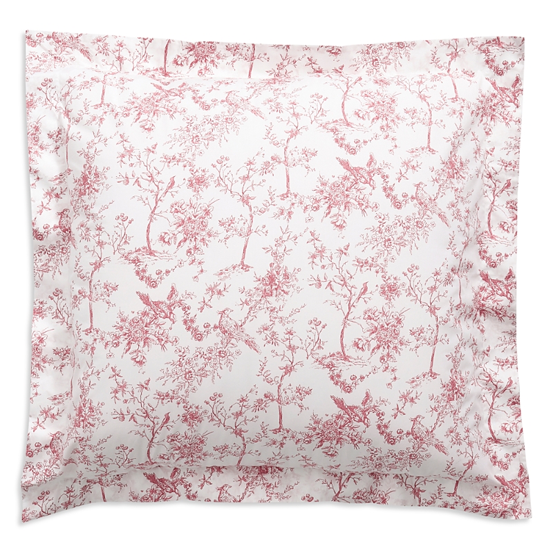 Petite Plume Timeless Toile Percale Sham, Euro In Pink