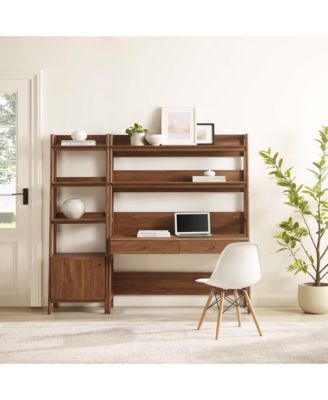 Bixby 2-Piece Wood Office Desk and Bookshelf