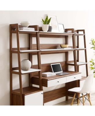 Bixby 3-Piece Wood Office Desk and Bookshelf