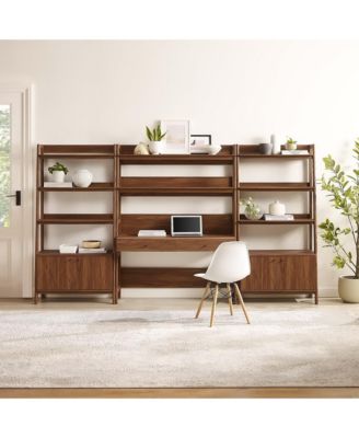 Bixby 3-Piece Wood Office Desk and Bookshelf