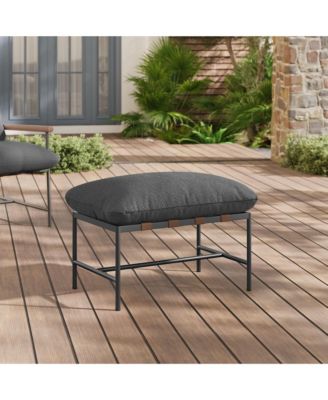 Raya Outdoor Patio Boucle Ottoman