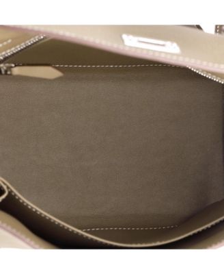 Kelly 25 Handbag Grey Swift with Palladium Hardware