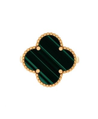  Magic Alhambra Ring 18K Gold with Malachite