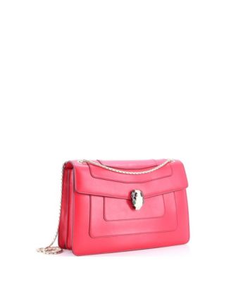 Large Serpenti Forever Square Shoulder Bag Leather