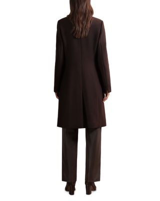 Wool Blend Mid Length Coat