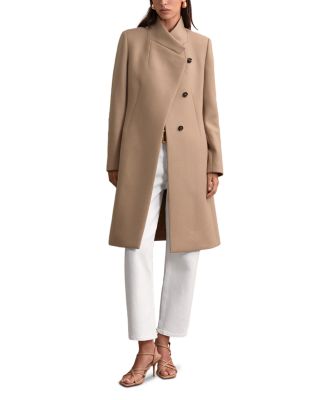 Petites Wool Blend Mid Length Coat