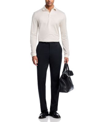 Pado Long Sleeve Mercerized Cotton Polo Shirt