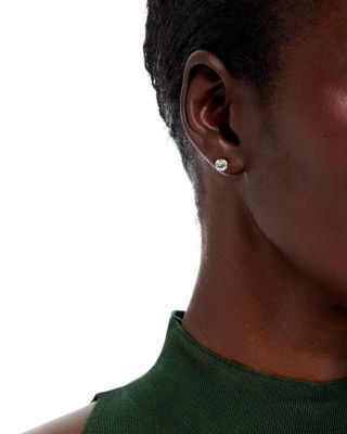 Semi Precious Gemstone Bezel Set Stud Earrings in 14K Yellow Gold