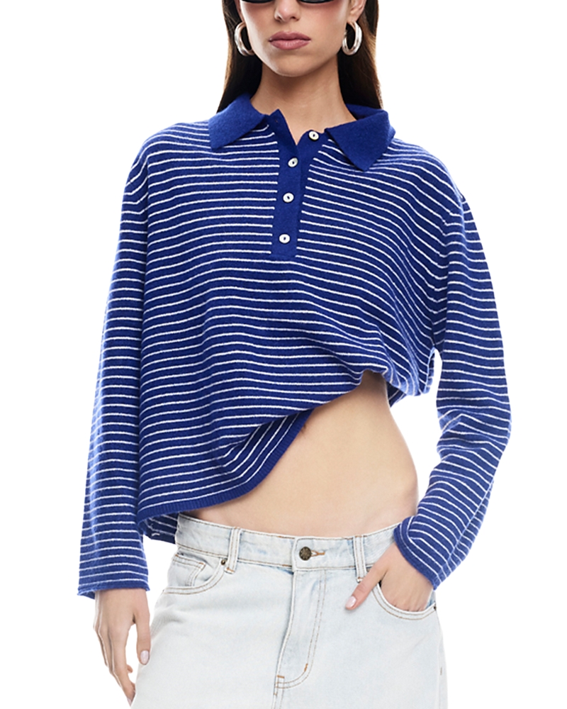 Lioness Mayfair Jersey Top In Blue