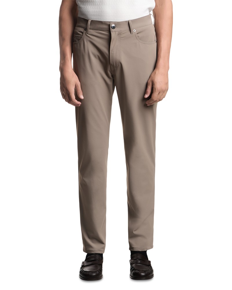 Emporio Armani Regular Fit Pants in Light Brown in Solid Light