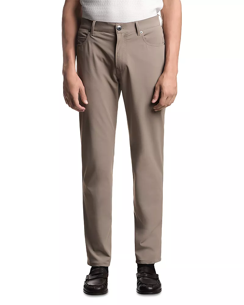 Emporio Armani Regular Fit Pants in Light Brown