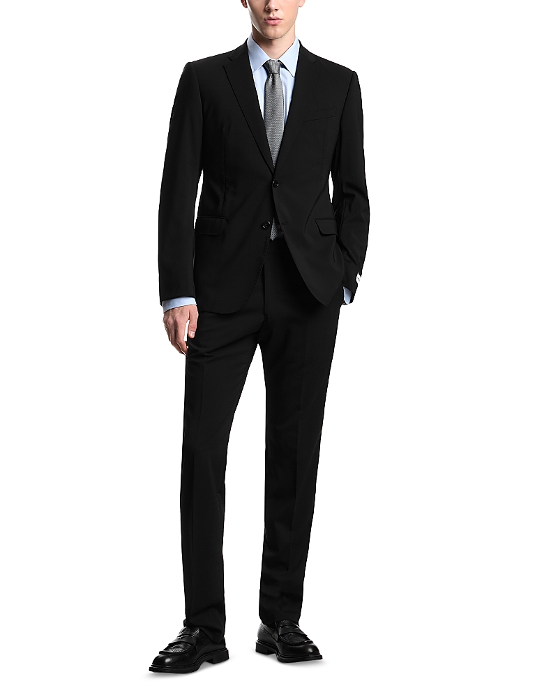 Emporio Armani Regular Fit Wool Suit In Black