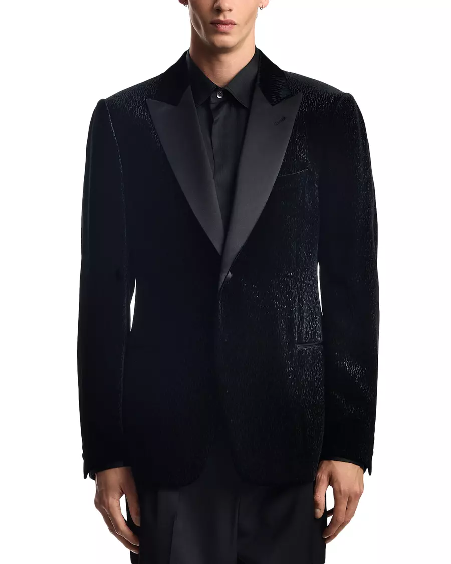 Emporio Armani Slim Fit Textured Blazer