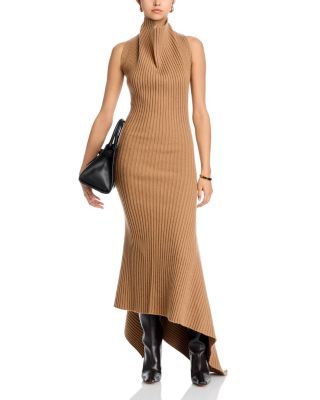 Draped Ribbed Dress