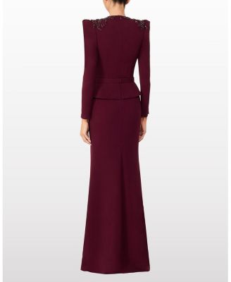 Night flowering Sequin-embellished V-neck Maxi Dress