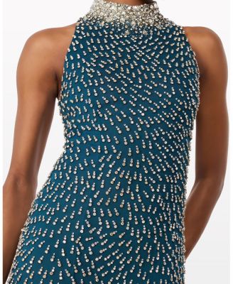 Sisley High-neck Embellished Maxi Dress