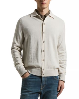 Wool and Cashmere Cardigan Sweater