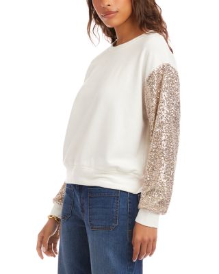 Sequinned Sleeve Sweater