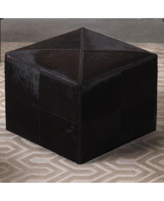   Hair on Hide Large Ottoman