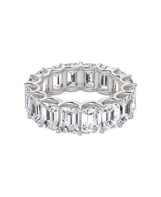  Eternity Band in Platinum, 8ctw Emerald Lab Grown Diamonds