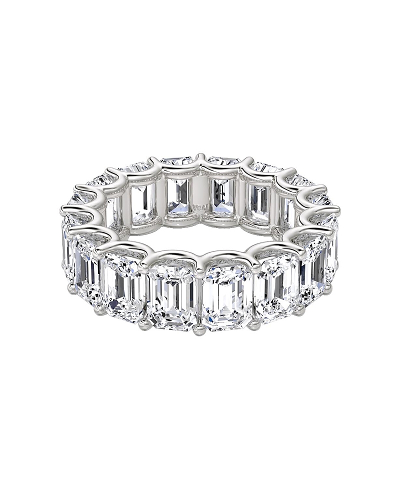 Vrai Eternity Band In Platinum, 8ctw Emerald Lab Grown Diamonds In Metallic