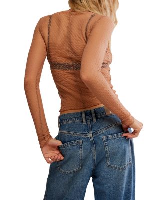 Minding My Business Mesh Top