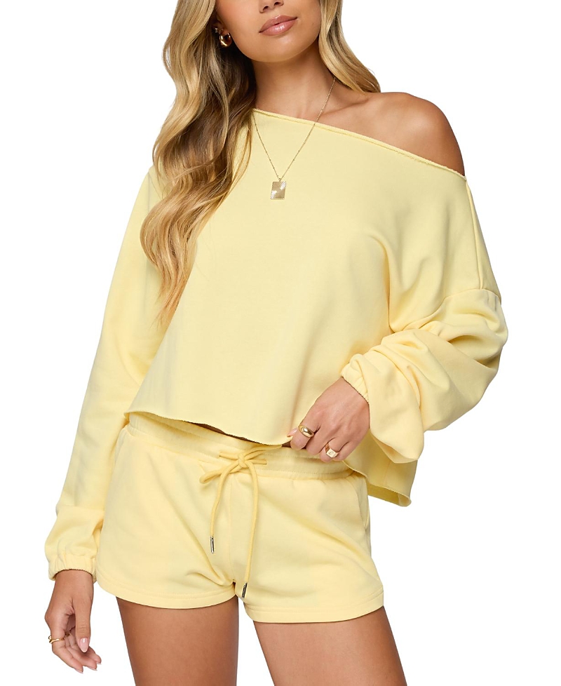 Edikted Kordelia Off Shoulder Sweatshirt