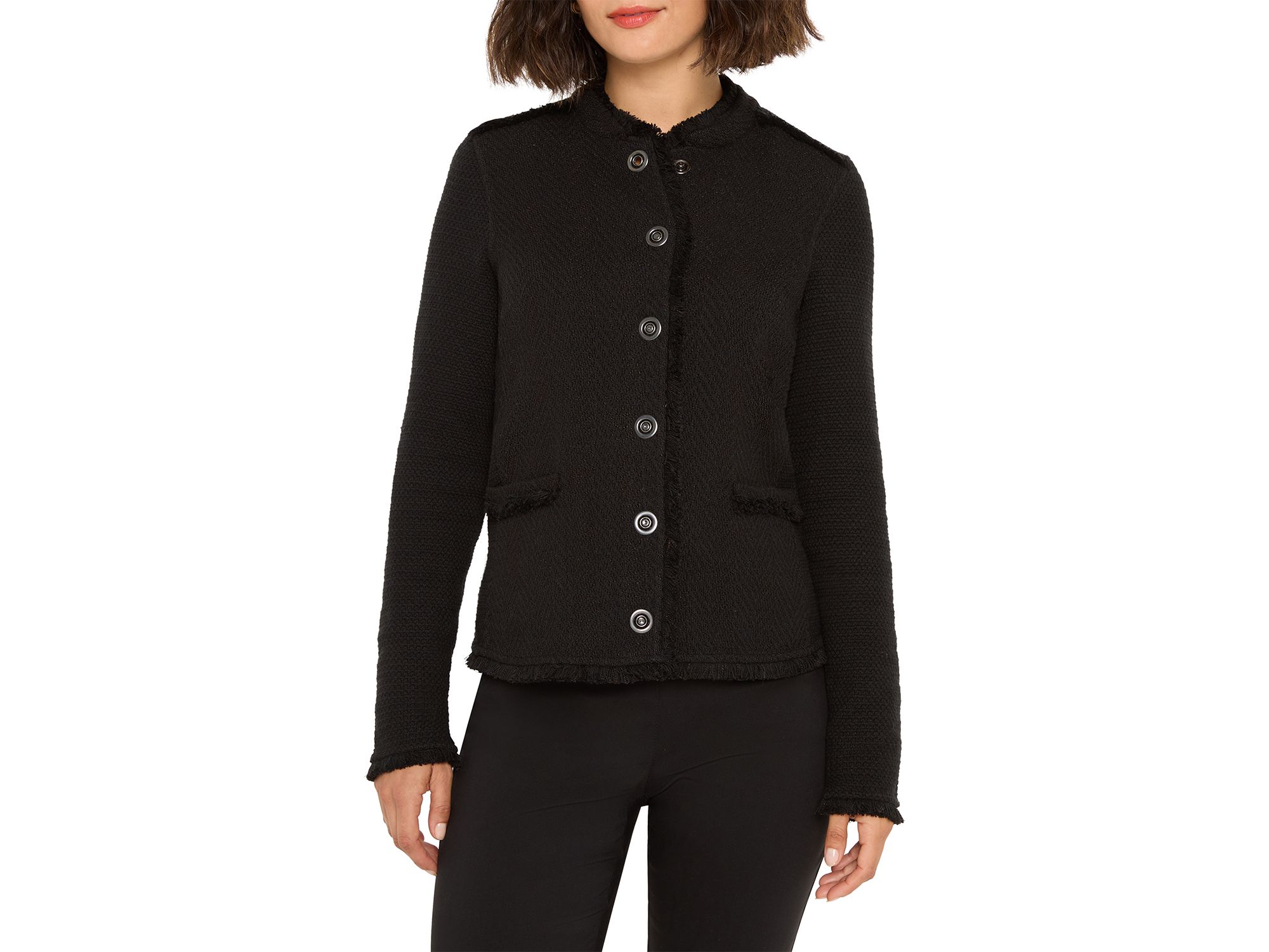 Fringe Trim Military Jacket - Image 1