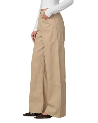 The Harlowe Seamed Wide Leg Jeans in Tigers Eye
