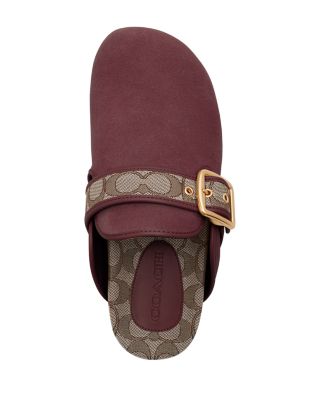 Women's OC Suede Buckled Clogs