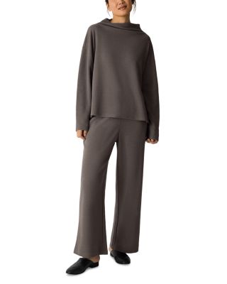 Double Knit Funnel Neck Boxy Top