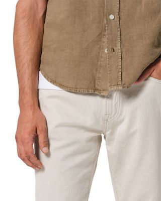 Elijah Relaxed Straight Fit Jeans in Natural Off-White