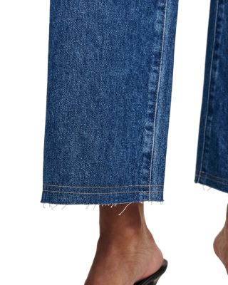 Hepburn High Rise Wide Leg Ankle Jeans in North Beach