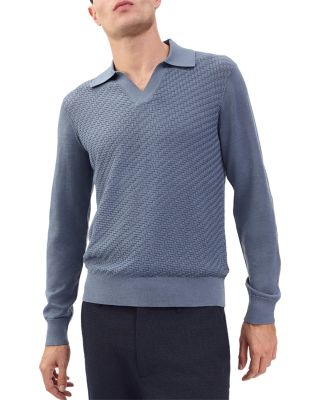 Charles Long Sleeve Wool Polo Sweater