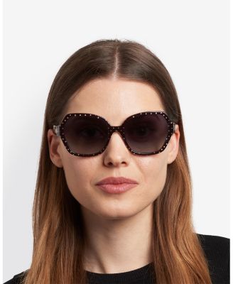 Layne Square Geometrical Sunglasses, 57mm