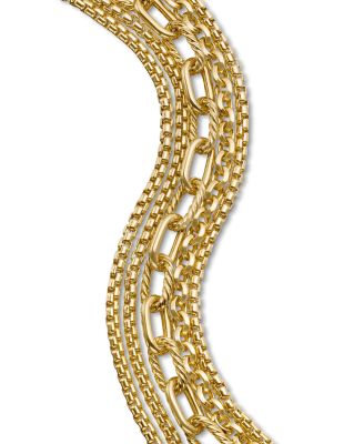 Multi Row Chain Bracelet in 18K Yellow Gold, 29mm