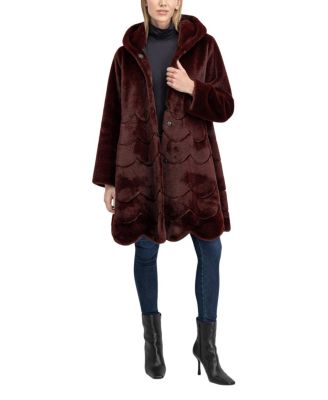 Faux Fur Mink Reversible Parka Coat